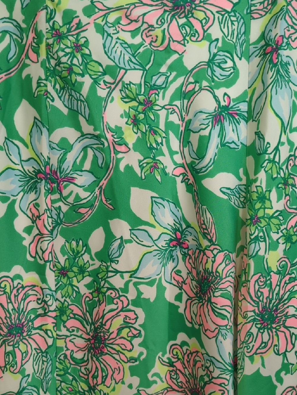 Lilly Pulitzer Rennox Green & Pink Floral Midi Skirt Size 6 - Picture 6 of 12